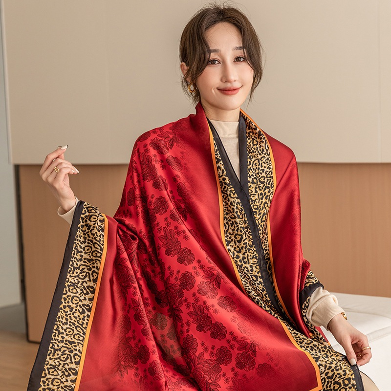 Khăn choàng lụa dài màu sắc 90x180cm thy thy store