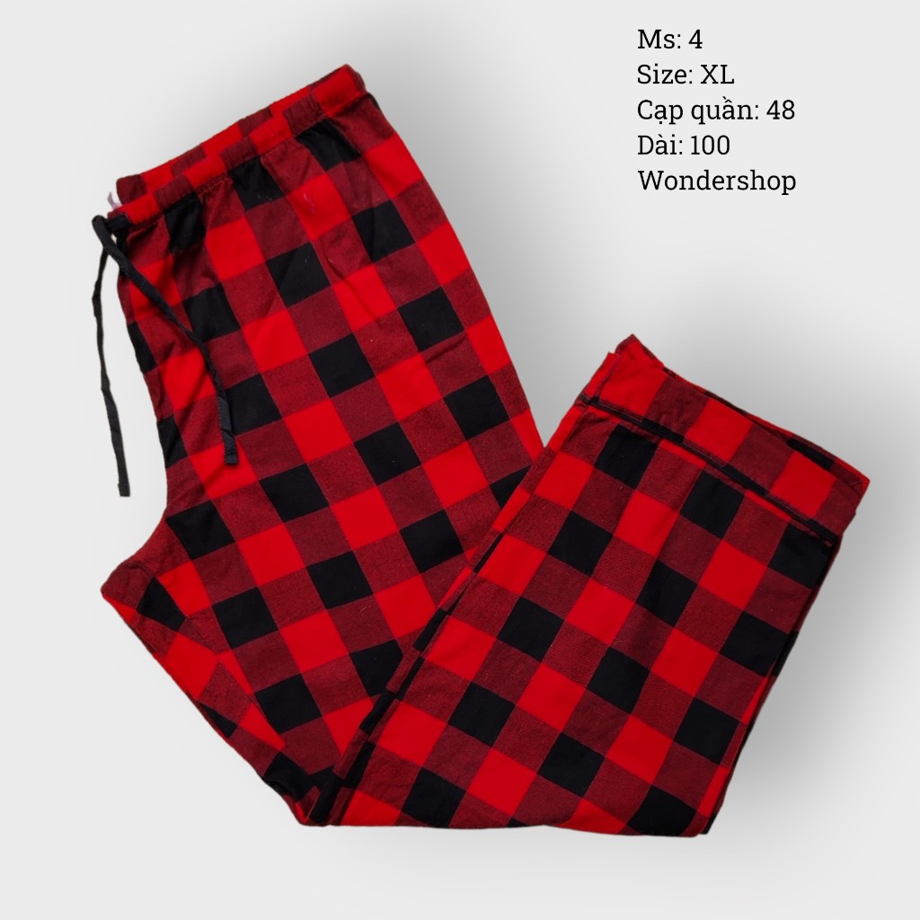 - Quần Flannel, sleeping pants, quần ống rộng big size 2nd 80kg-120kg
