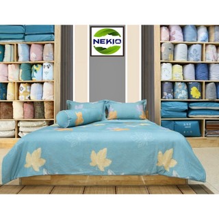 Bộ chăn ga gối Cotton Nekio Nhật Bản, Chất liệu 100% Bông India cao cấp siêu mềm, siêu thoáng khí giúp ngủ ngon sâu giấc