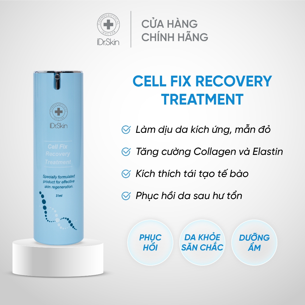 [MUA 1 TẶNG XỊT DƯỠNG] Kem dưỡng phục hồi và tái tạo da hư tổn, nhiễm coritcoid iDr.Skin Cell Fix Recovery Treatment 31m