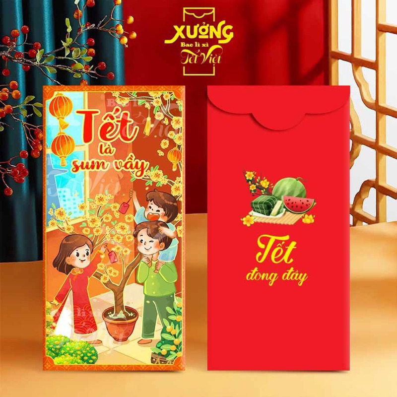 10 bao lì xì tết sum vầy 2024 rẻ đẹp