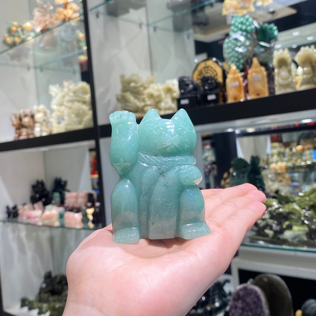 Mèo chiêu tài đá ngọc đông linh, Mèo phong thủy GM132