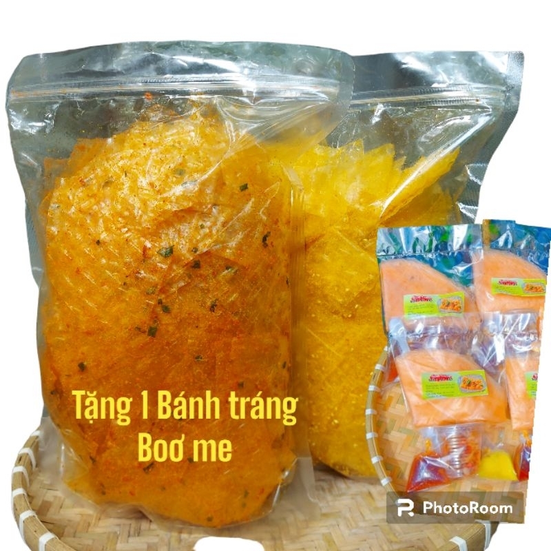 combo Bánh tráng phô mai 600gr vị phô mai (. sữa mè)tặng 1 bánh tráng bơ me