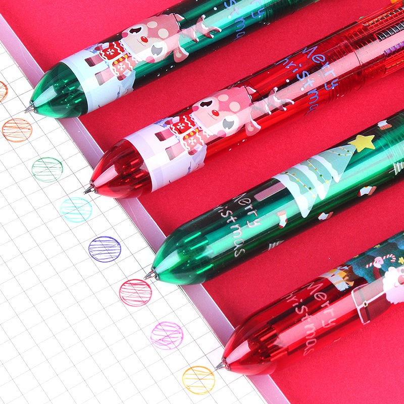 NOEL_Bút Bi Bấm NOEL 10 Màu_Quà Tặng Noel Cho Bé