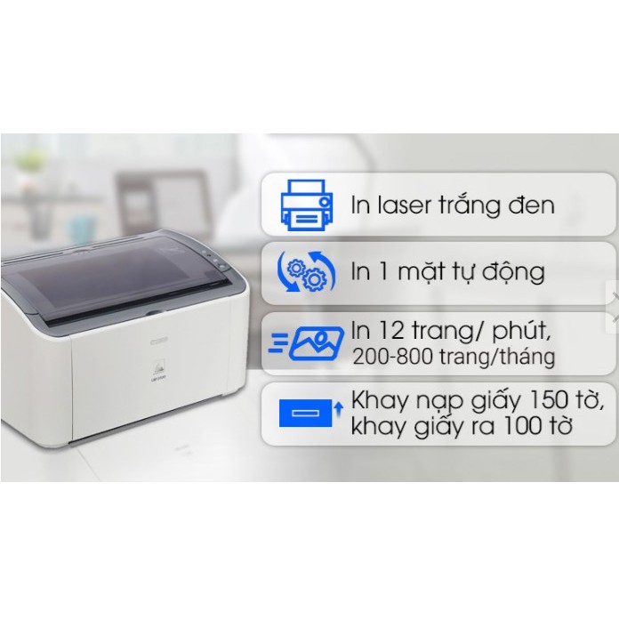 MÁY IN CANON LBP 2900 - KÈM HỘP MỰC , DÂY NGUỒN , DÂY USB MỚI