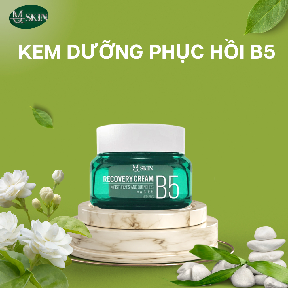 Kem Dưỡng Ẩm Phục Hồi Chống Lão Hóa Da B5, Recovery B5 Cream 30gr - MQ Skin