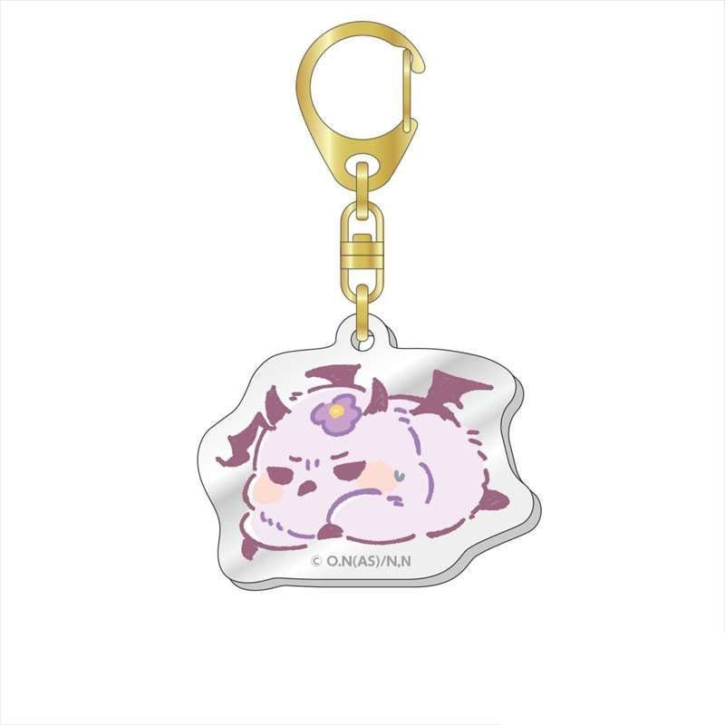 Móc khóa IRUMA GIÁ ĐÁO ver NỀN HOA Mairimashita! Iruma-kun anime chibi mica trong acrylic xinh xắn