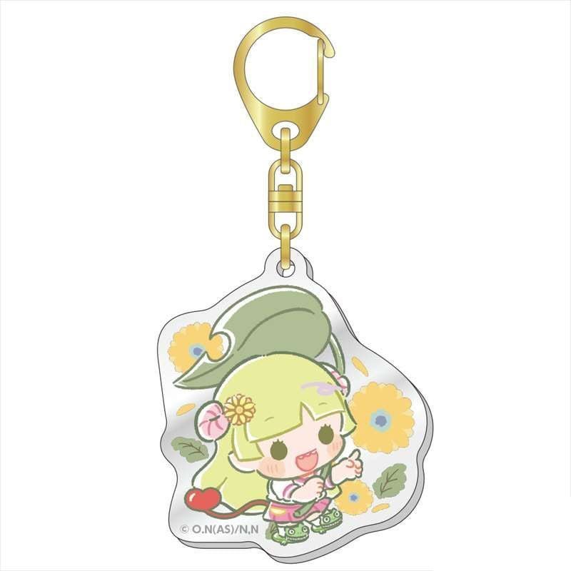 Móc khóa IRUMA GIÁ ĐÁO ver NỀN HOA Mairimashita! Iruma-kun anime chibi mica trong acrylic xinh xắn