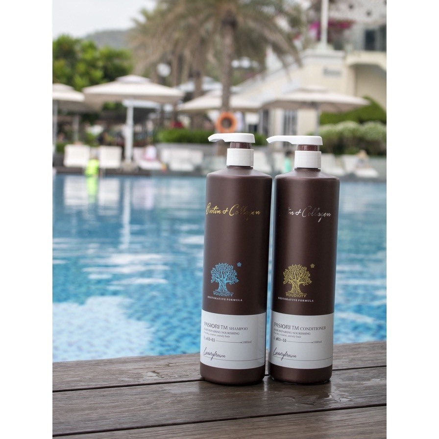 Cặp Dầu Gội Xả Biotin Collagen Luxury Brown Giảm Rụng, Phục Hồi Tóc Khô Xơ Hư Tổn, Dưỡng Tóc Mềm Mượt