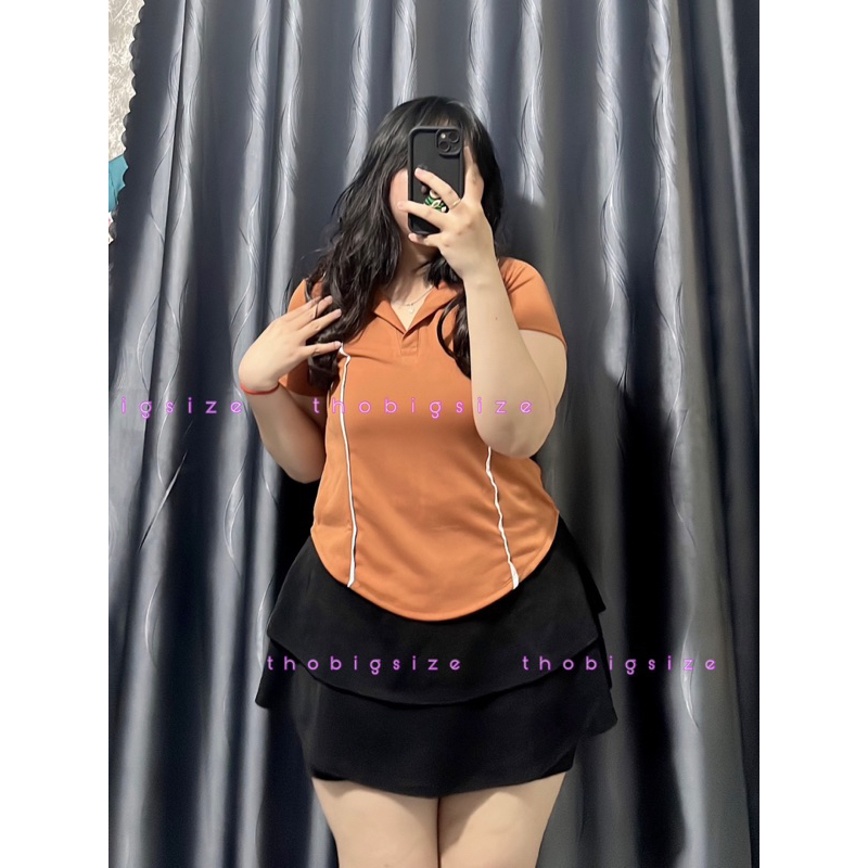 Áo Thun Polo Bigsize Viền Nổi Hách Dáng 60-95kg