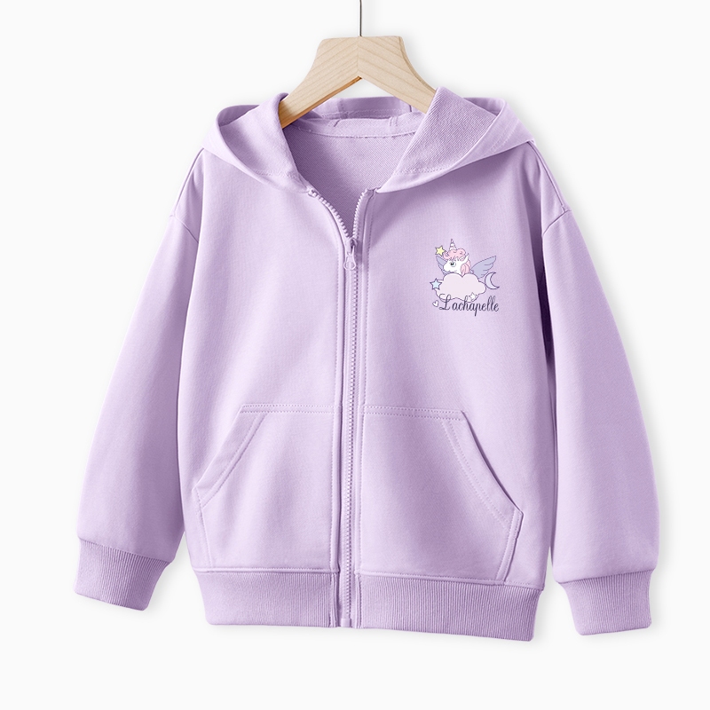 Áo khoác bé gái BabyloveGO 2023 áo khoác nỉ bông hoodie in hình độc đáo đáng yêu cho bé