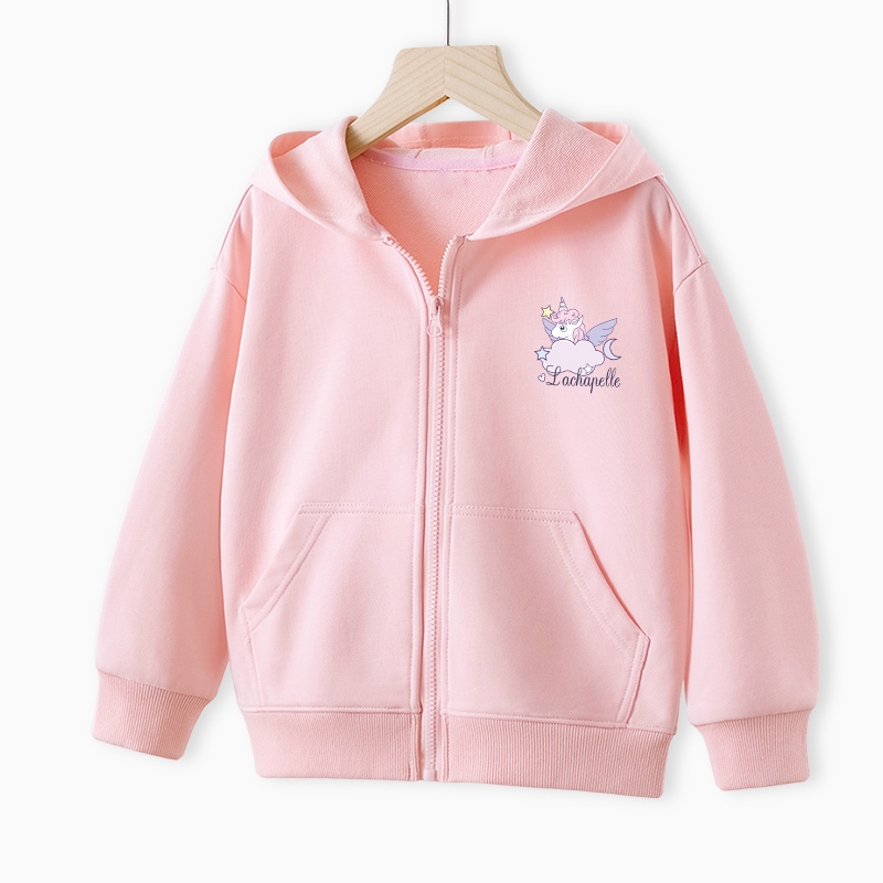 Áo khoác bé gái BabyloveGO 2023 áo khoác nỉ bông hoodie in hình độc đáo đáng yêu cho bé