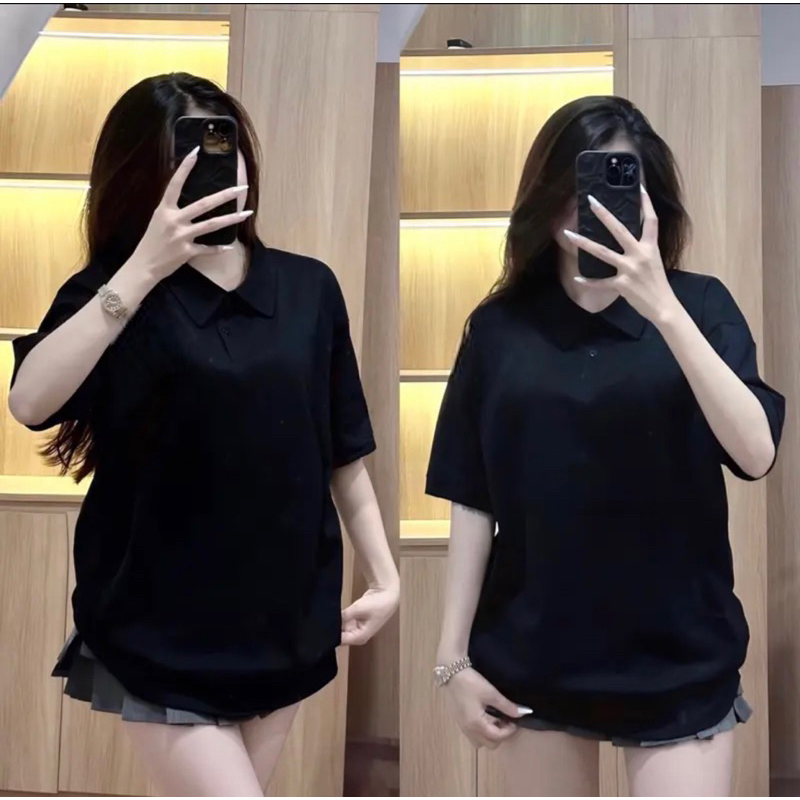 Áo polo cotton khô 3158  form rộng nam nữ