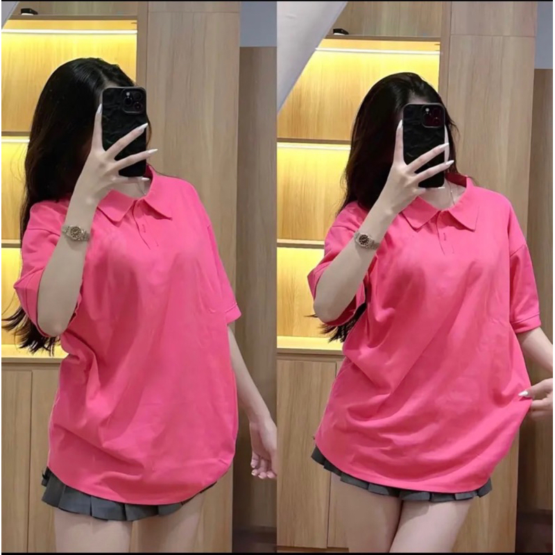 Áo polo cotton khô 3158  form rộng nam nữ