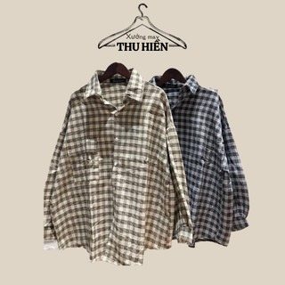 Áo sơ mi kẻ caro ulzzang đi học, đi chơi, áo khoác