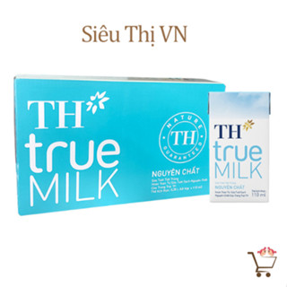 Thùng Sữa Tươi TH True Milk 48 hộp x 110ml ( Không đường/ Có đường)
