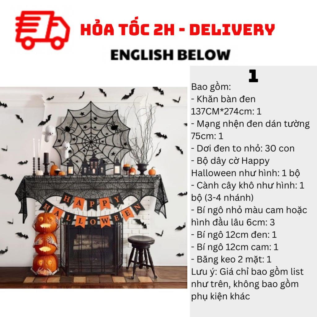 Combo Trang Trí Halloween BBHL145