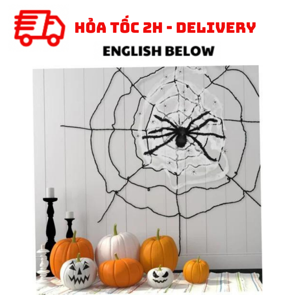 Nhện Và Mạng Nhện Trang Trí Halloween BBHL143