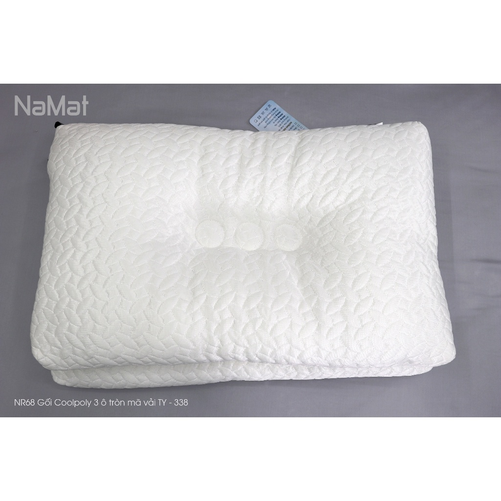 Gối Namat CoolPoly 3 Ô Tròn Mã Vải TY-342 NR68