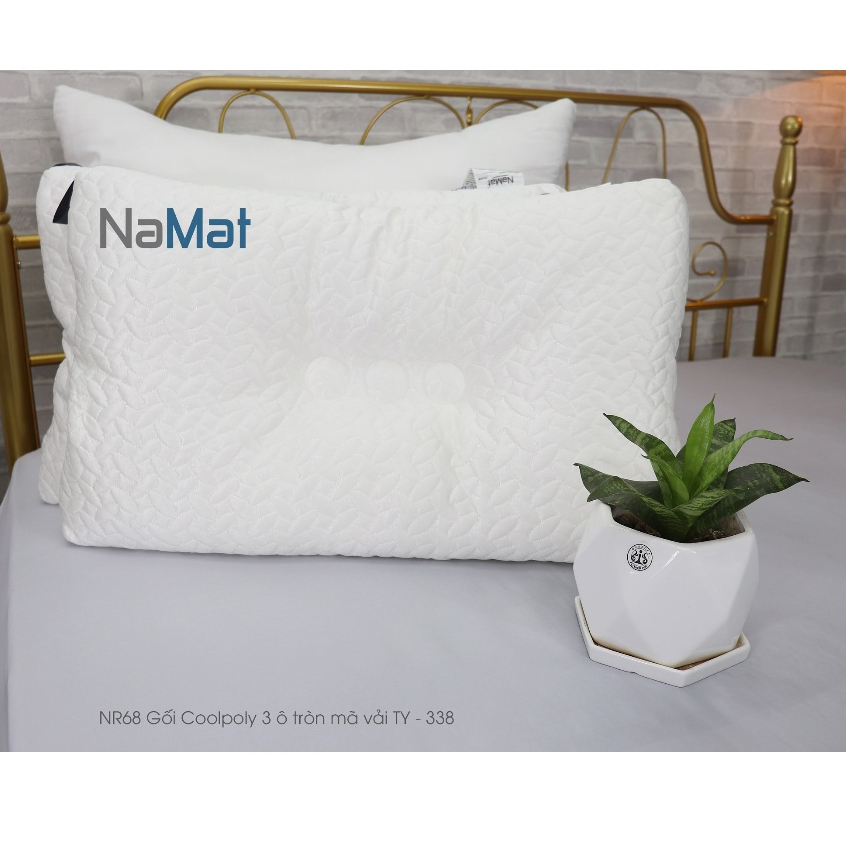 Gối Namat CoolPoly 3 Ô Tròn Mã Vải TY-342 NR68