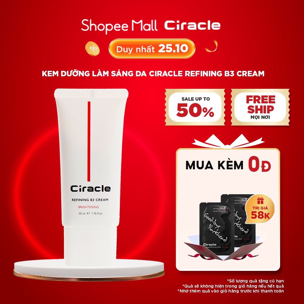 Kem Dưỡng Làm Sáng Da Ciracle Refining B3 Cream (50ml)