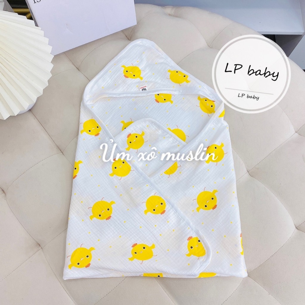 Ủ vuông xô MUSLIN cho bé UV2