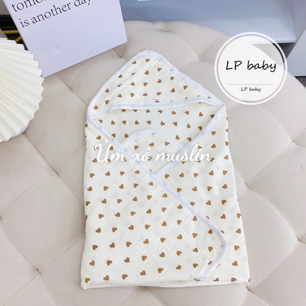 Ủ vuông xô MUSLIN cho bé UV2