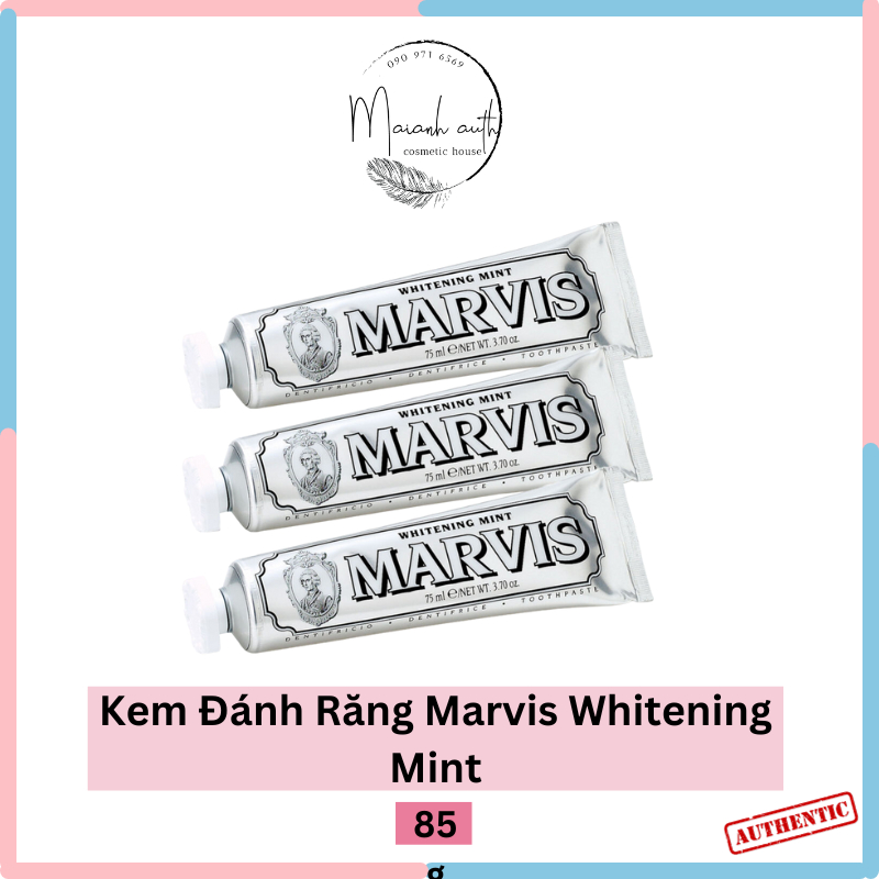 Kem Đánh Răng Marvis Whitening Mint 85g