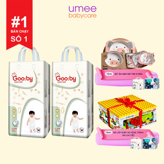 Combo 2 Bịch Tã/Bỉm Quần Dán Gooby Chống Tràn Hiệu Quả Đủ Size M/L/XL/XXL Cho Bé Từ 6kg - 24kg Umee Babycare