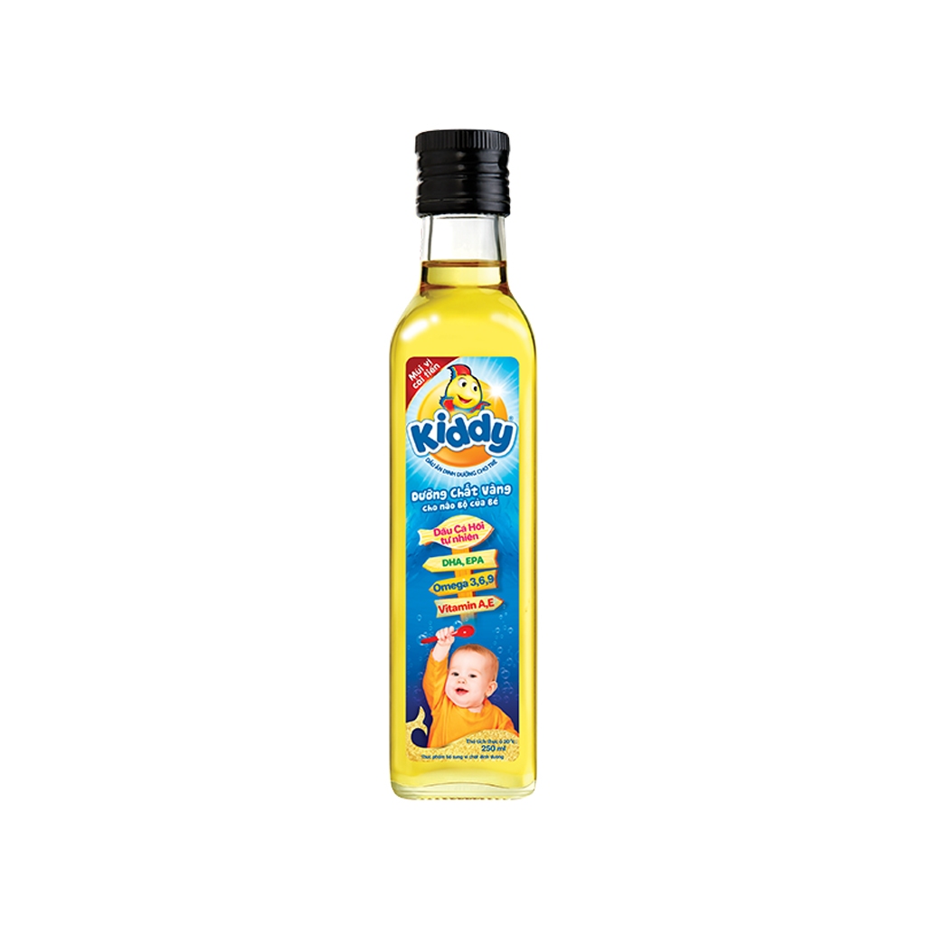 Dầu Cá Hồi Kiddy Dầu Dành Cho Bé Ăn Dặm Chai 250 ml