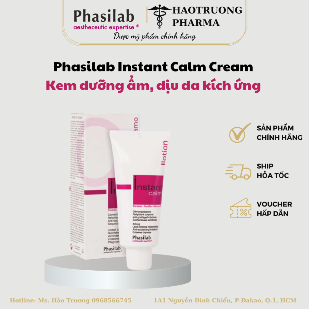 Kem dưỡng ẩm , dịu da kích ứng Phasilab Instant Calm Cream 40ml