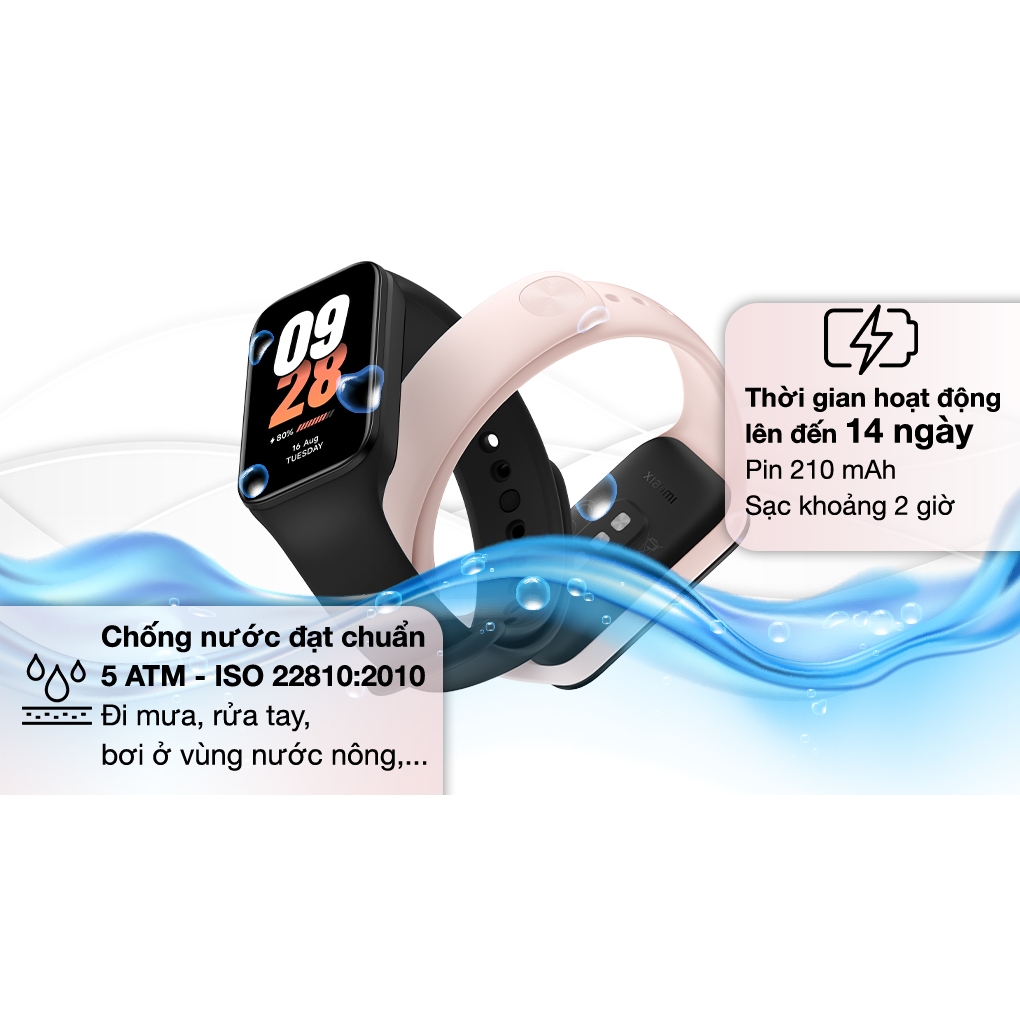 Vòng đeo tay thông minh Xiaomi Mi Band 8 Active – Bản Quốc Tế