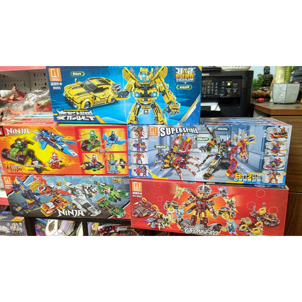 Bộ xếp hình siêu anh hùng, ninja, đồ chơi lắp ghép siêu nhân, xếp hình ninja cho bé