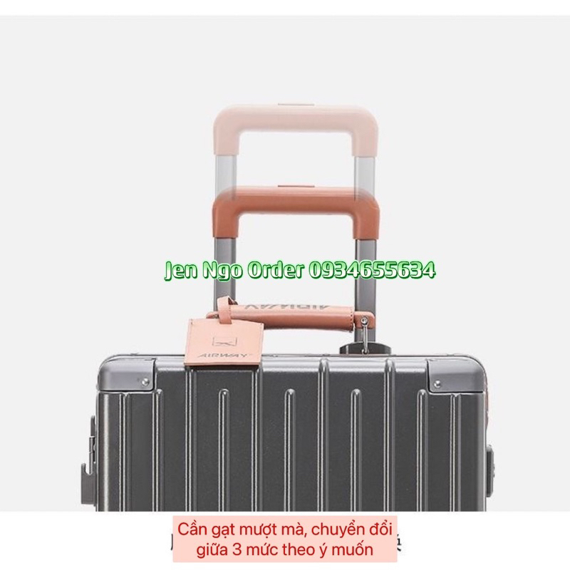 Chính hãng - Vali Airway cao cấp bo nhôm tiêu chuẩn Nhật Bản mẫu mới nhất