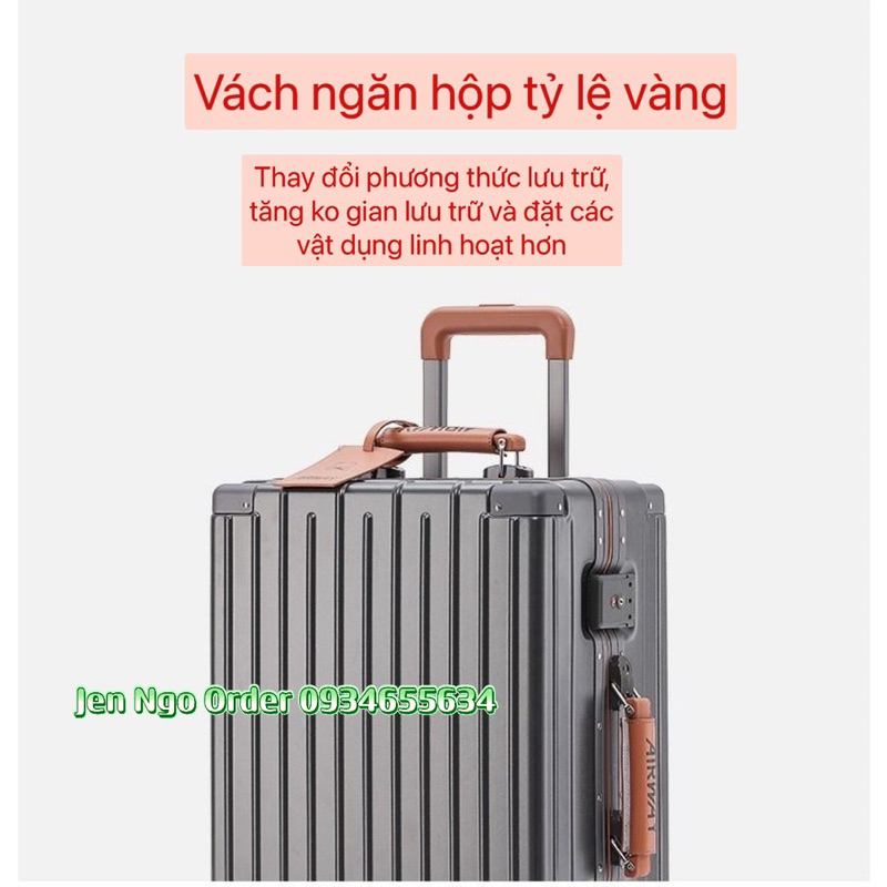 Chính hãng - Vali Airway cao cấp bo nhôm tiêu chuẩn Nhật Bản mẫu mới nhất