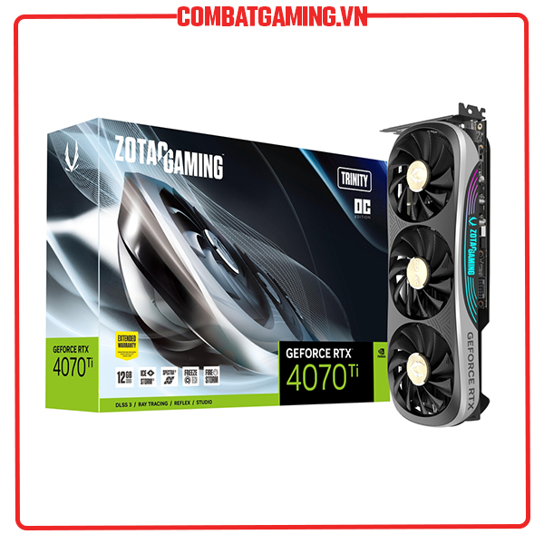 VGA Card Màn Hình ZOTAC GAMING GeForce RTX 4070 4070 Ti Trinity OC 12GB GDDR6X Hàng Chính Hãng