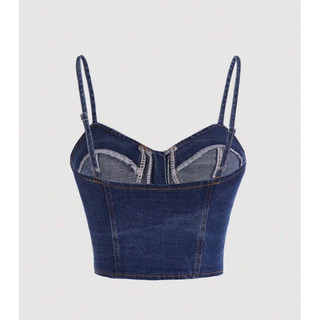 [ Hàng order shein] áo 2 dây denim 2 màu