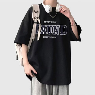 Áo phông unisex form rộng tay lỡ chữ kiểu FAUND Xanh cực đẹp AB71