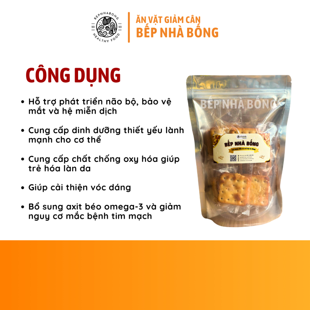 500gr Bánh Quy Hành Phô Mai Kéo Sợi Siêu, Bếp Nhà Bống, Hạt Dinh Dưỡng
