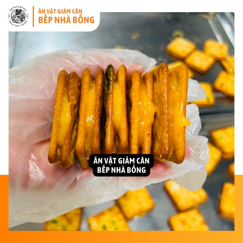 500gr Bánh Quy Hành Phô Mai Kéo Sợi Siêu, Bếp Nhà Bống, Hạt Dinh Dưỡng