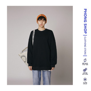 Áo sweater form rộng phong shop trơn basic ver1 nỉ bông unisex local brand