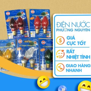 Bộ 2 bóng đèn Led trái ớt - đèn bàn thờ 1W E12 HÒA THÁI