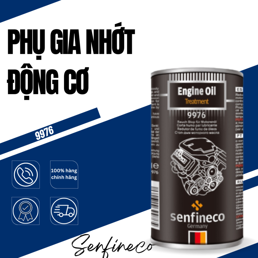 Phụ gia nhớt động cơ oto tăng chất lượng Engine Oil Stop Smoke Senfineco 9976/9971 300ml