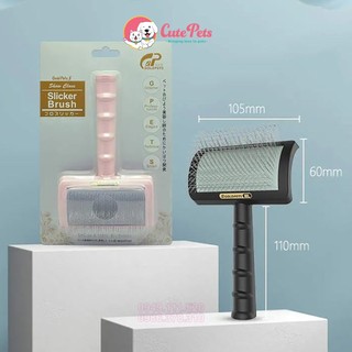 Lược gỡ rối đánh bông lông GoldPets Slicker Brush cho chó mèo Show chuyên dụng SPA - Phụ kiện chó mèo Hà Nội