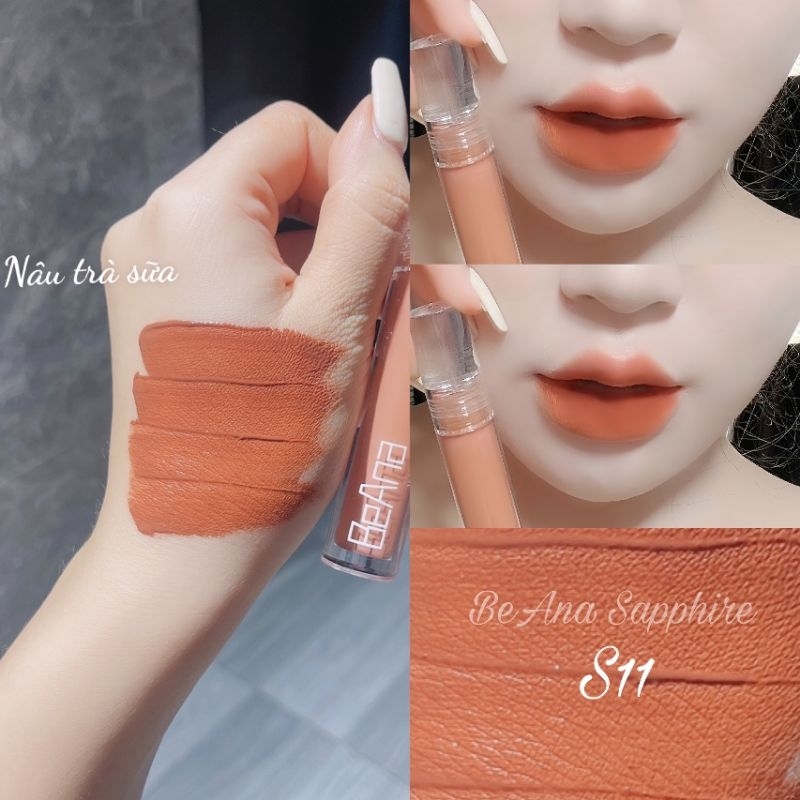 Son nâu lạnh, son tone tây, son nude tây, son nâu tây, son môi chính hãng BeAna chất son mềm, mịn lên chuẩn màu