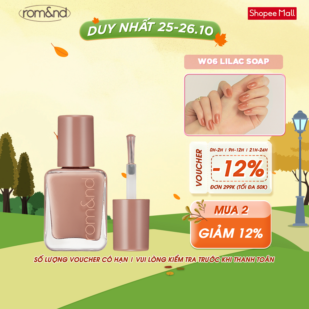 [Rom&nd] [Muteral Nude] [Màu 19-22] Sơn móng tay xinh xắn Hàn Quốc Romand Mood Pebble Nail 7g