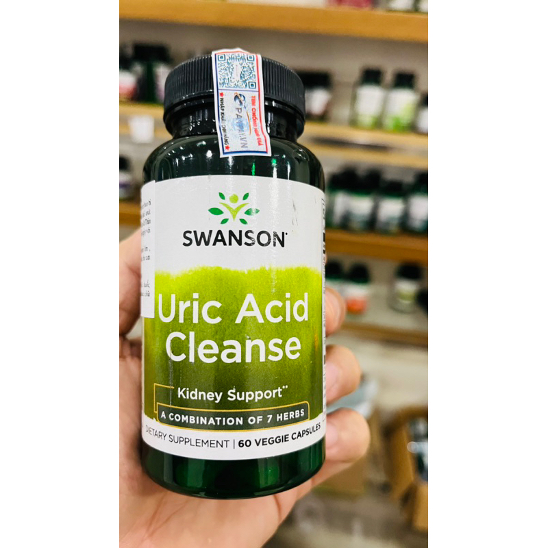 Viên uống hỗ trợ đào thải Gút Swanson Uric Acid Cleanse tăng cường chức