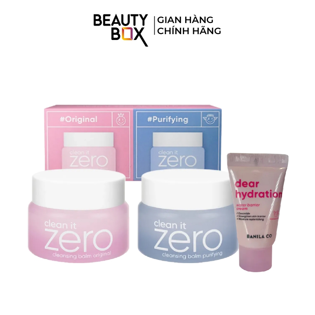 Combo Banila Co - Kem Dưỡng Ẩm 10ml + 2 Sáp tẩy trang 7ml