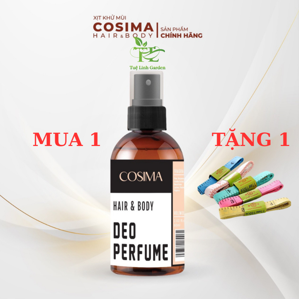 Xịt khử mùi Cosima body mist 60ml hương nước hoa dưỡng trắng vùng nách 60ml Màu Be mùi cam thảo