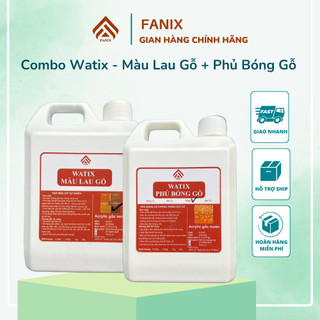 Combo sơn ngoại thất gỗ, sơn gỗ gốc nước - Watix - Lên vân gỗ, sơn gỗ 6 màu + sơn phủ